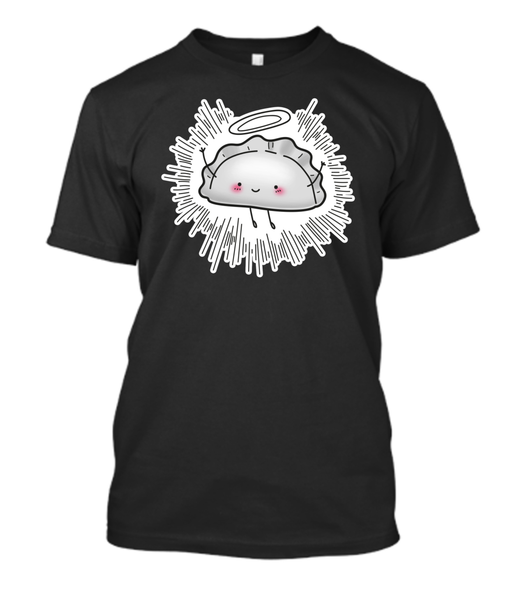 Holy Dumpling Halo With Smiling Cartoon Wings And Radiant Aura T-Shirt
