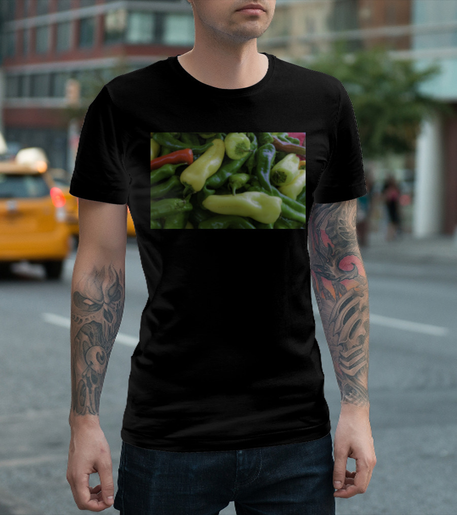 Assorted Green and Red Chile Peppers Collection T-Shirt