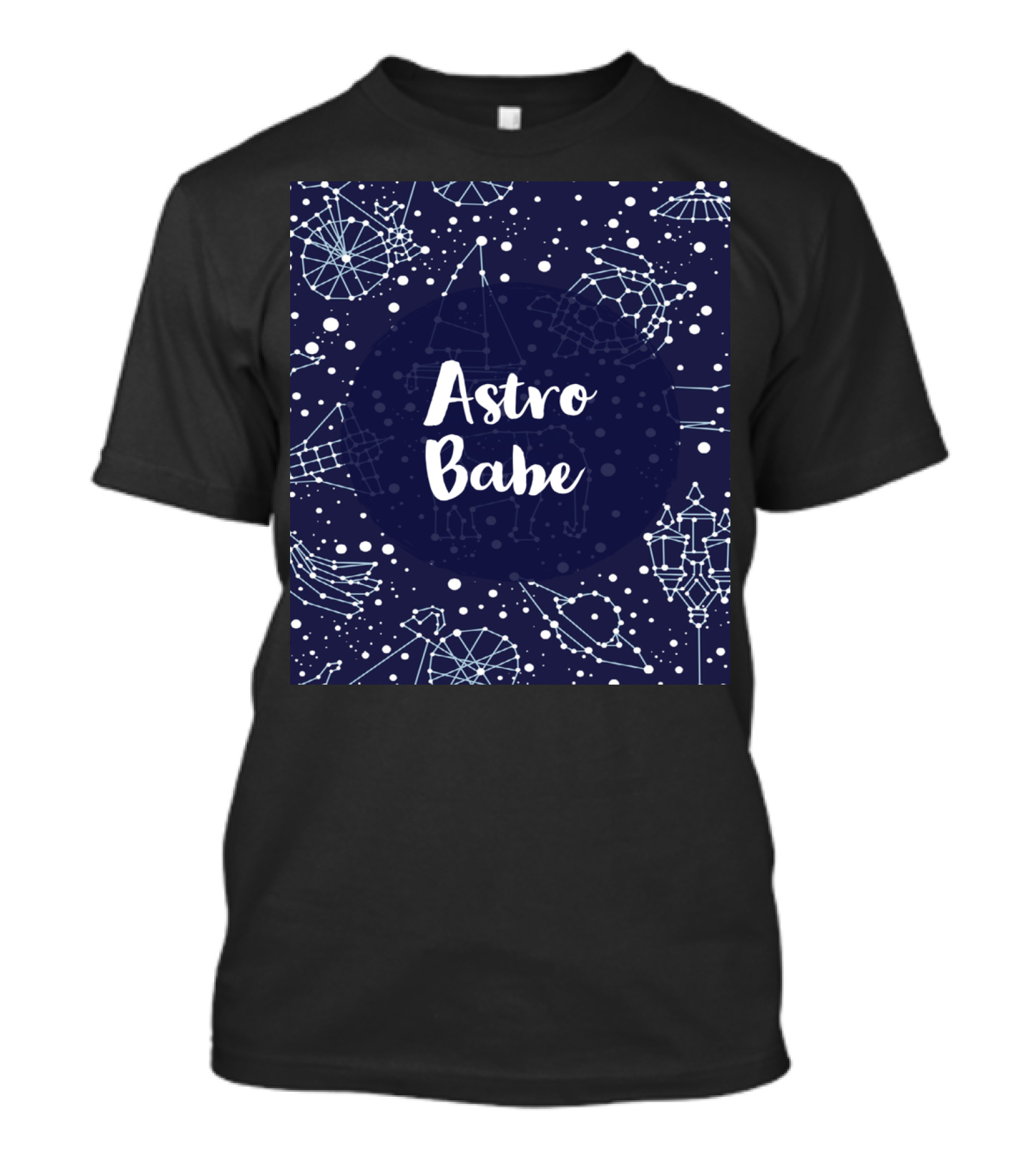 Astro Babe Celestial Constellation Patterns And Starry Night T-Shirt