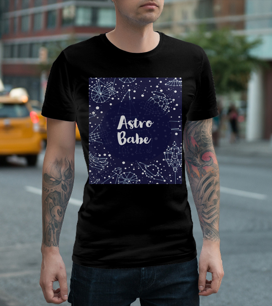 Astro Babe Celestial Constellation Patterns And Starry Night T-Shirt