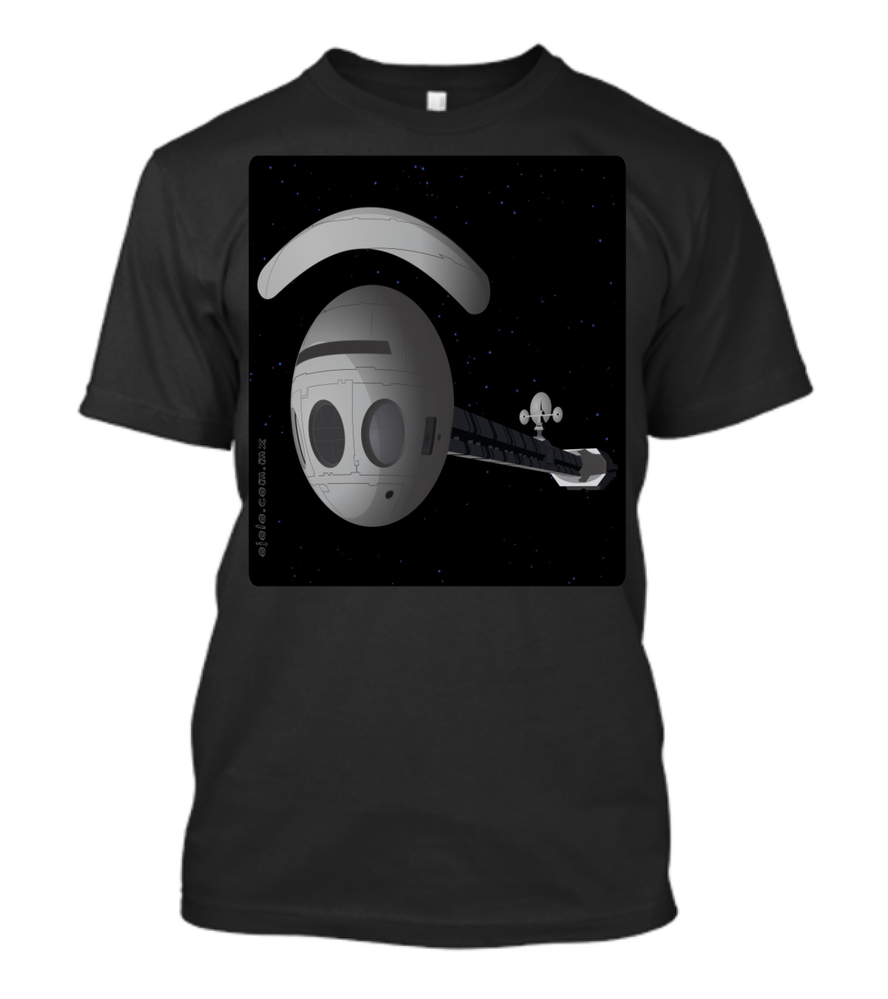 2001 Space Odyssey Discover.Eye Spaceship Vector Art Sci-Fi T-Shirt
