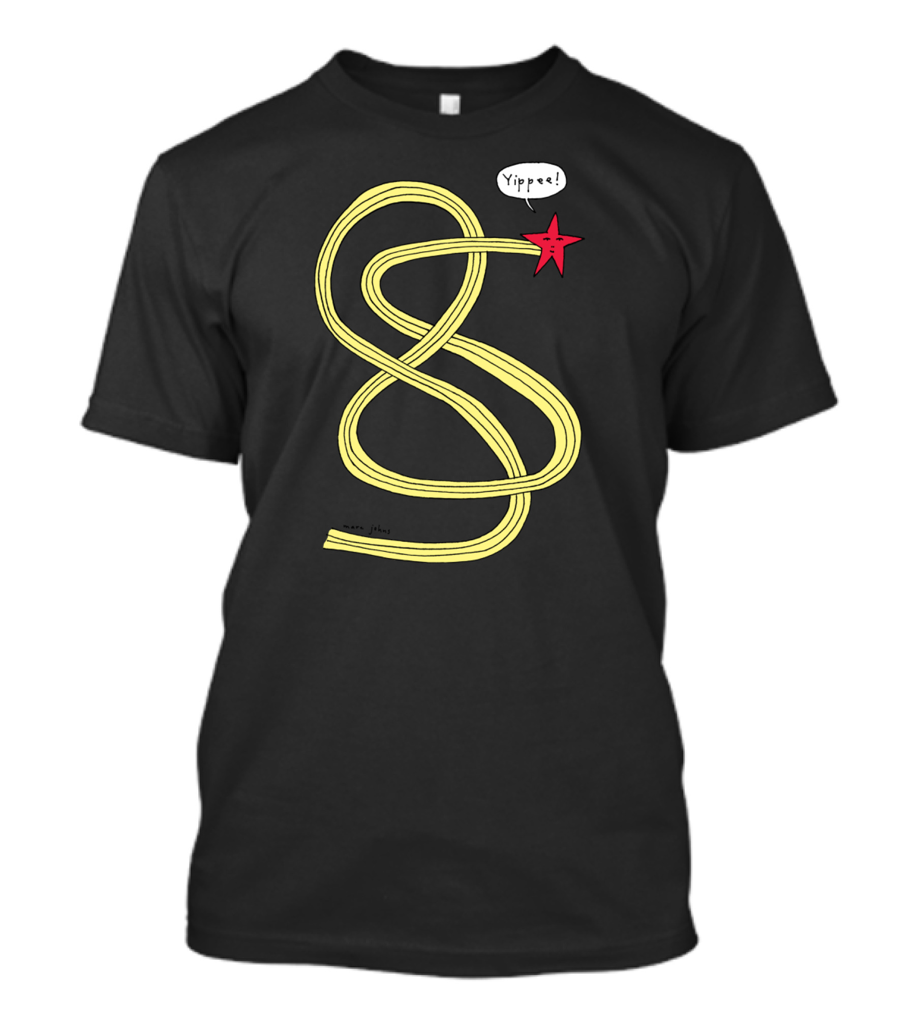 Yippee Crazy Shooting Star In Spiral Loop T-Shirt