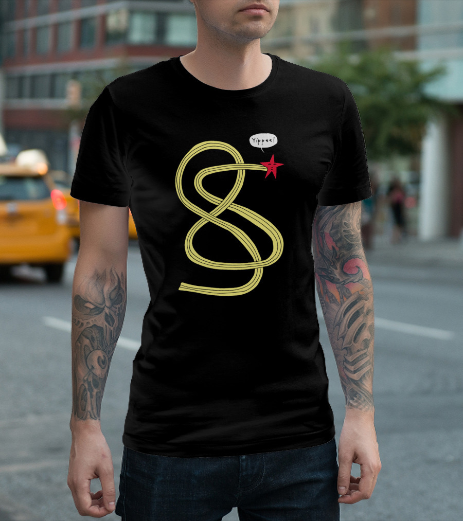 Yippee Crazy Shooting Star In Spiral Loop T-Shirt