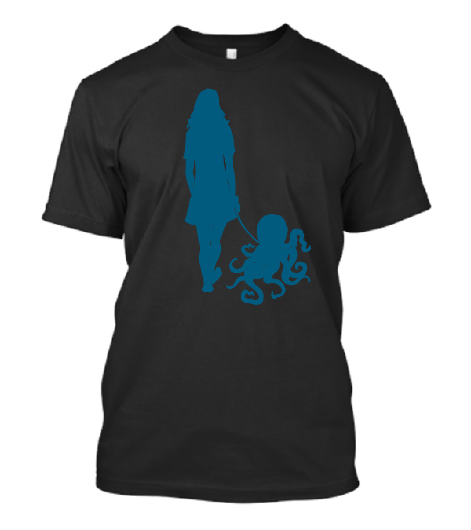 Blue Octo Buddy Silhouette Stroll With Girl T-Shirt
