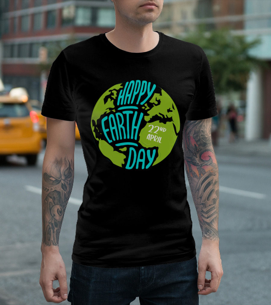 Happy Earth Day 22nd April Green Planet T-Shirt