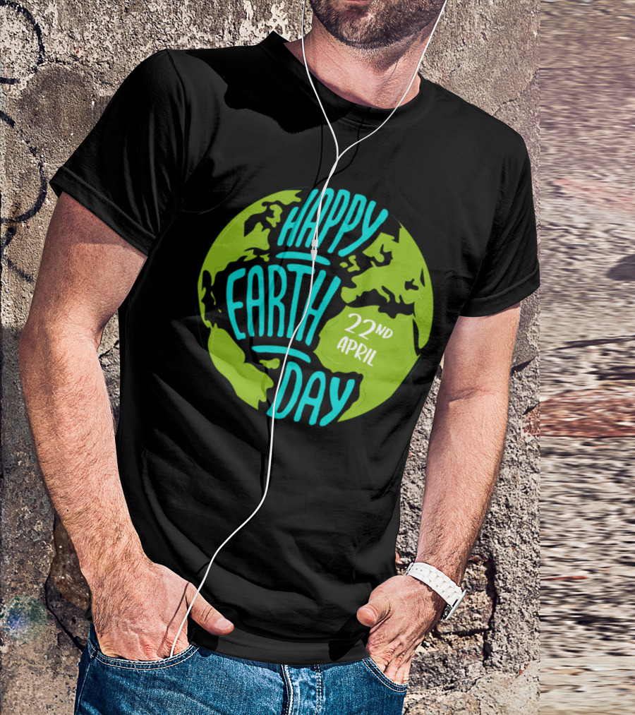 Happy Earth Day 22nd April Green Planet T-Shirt