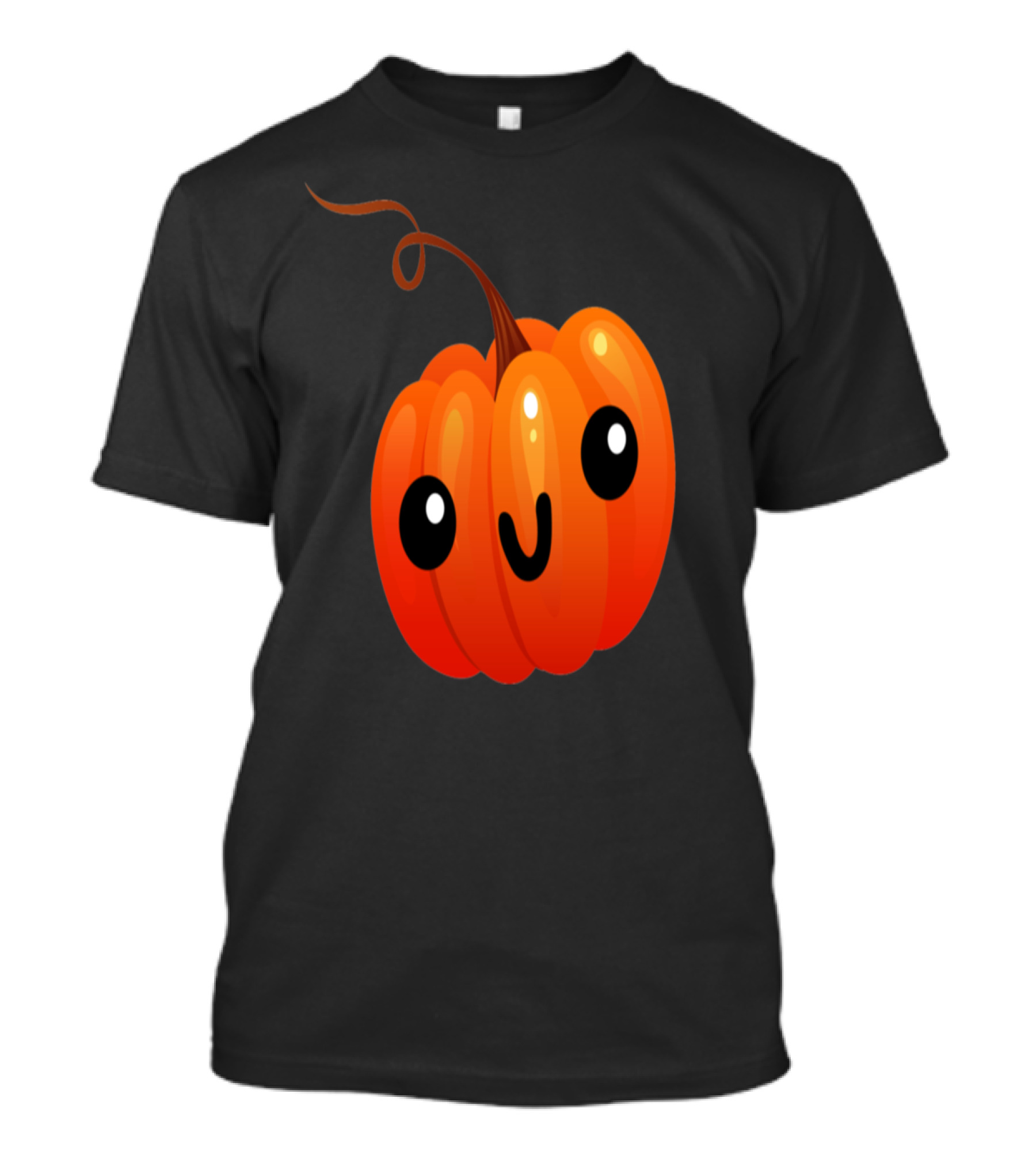 Kawaii Pumpkin Adorable Smiling Face Halloween T-Shirt