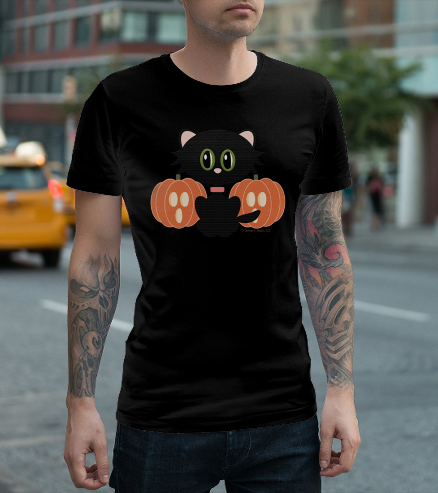 It's My First Halloween Black Cat With Pumpkins T-Shirt