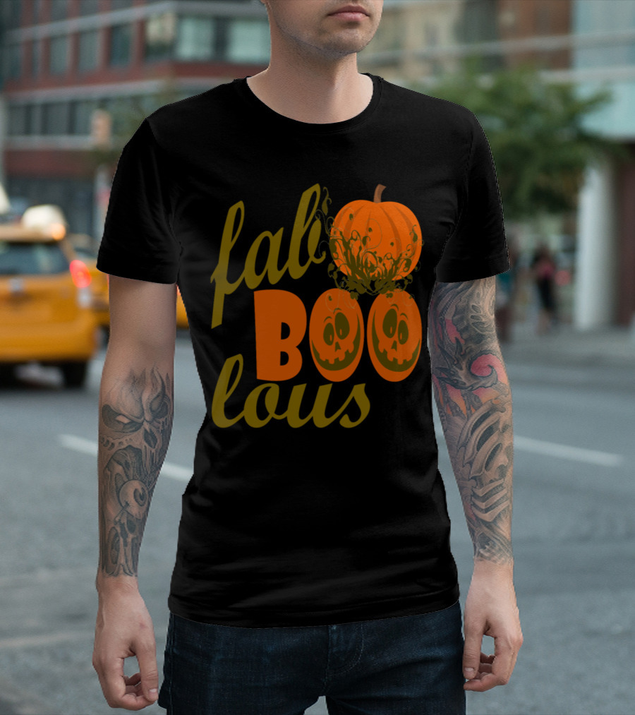 Fab Boo Lous Halloween Pumpkin Faces T-Shirt