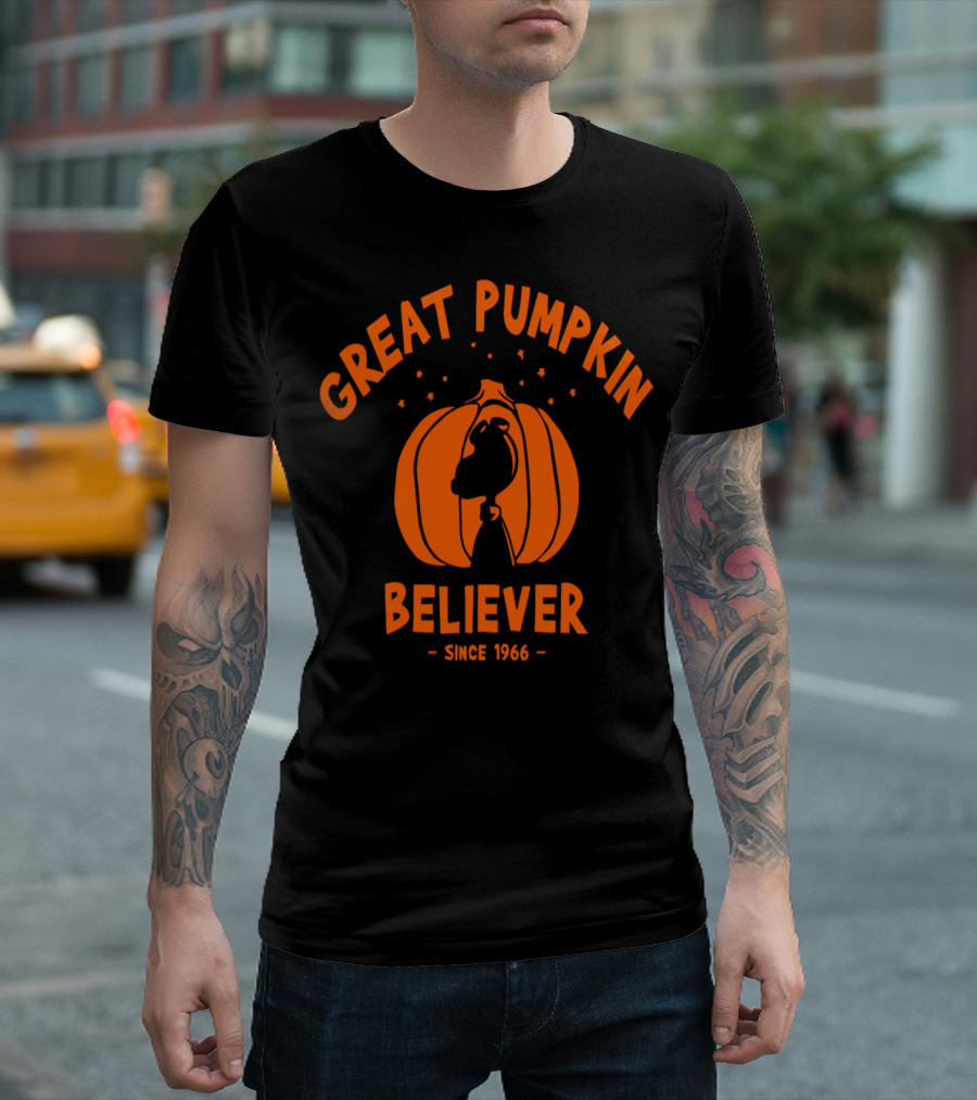 Great Pumpkin Believer Since 1966 Snoopy Halloween Retro T-Shirt