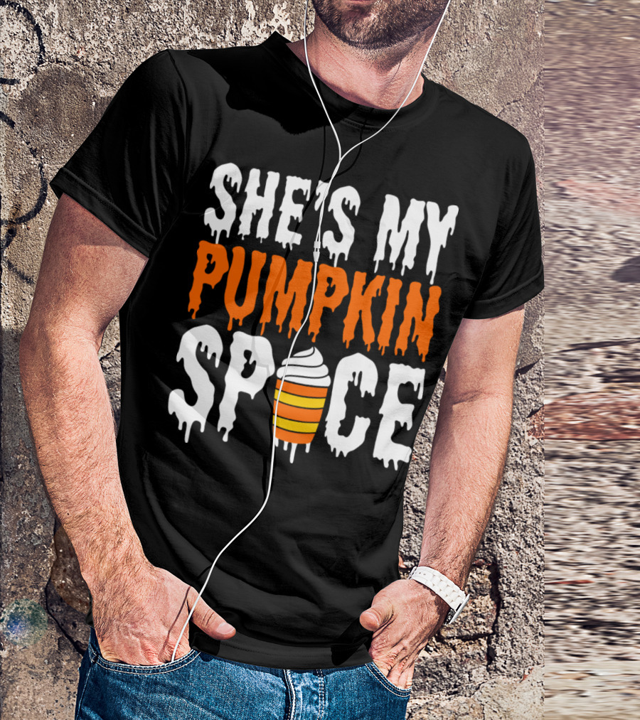 She's My Pumpkin Spice Coffee Cup Graphic Novelty T-Shirt