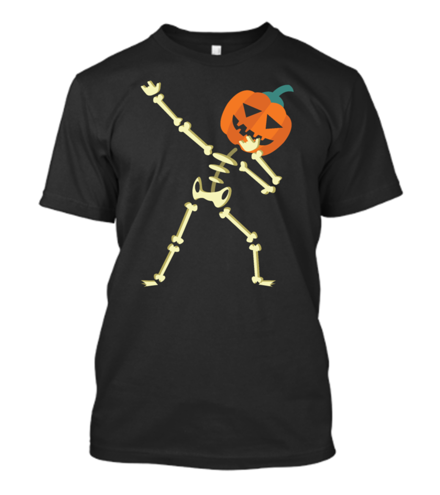 Halloween Pumpkin Dabbing Skeleton Jack O' Lantern T-Shirt