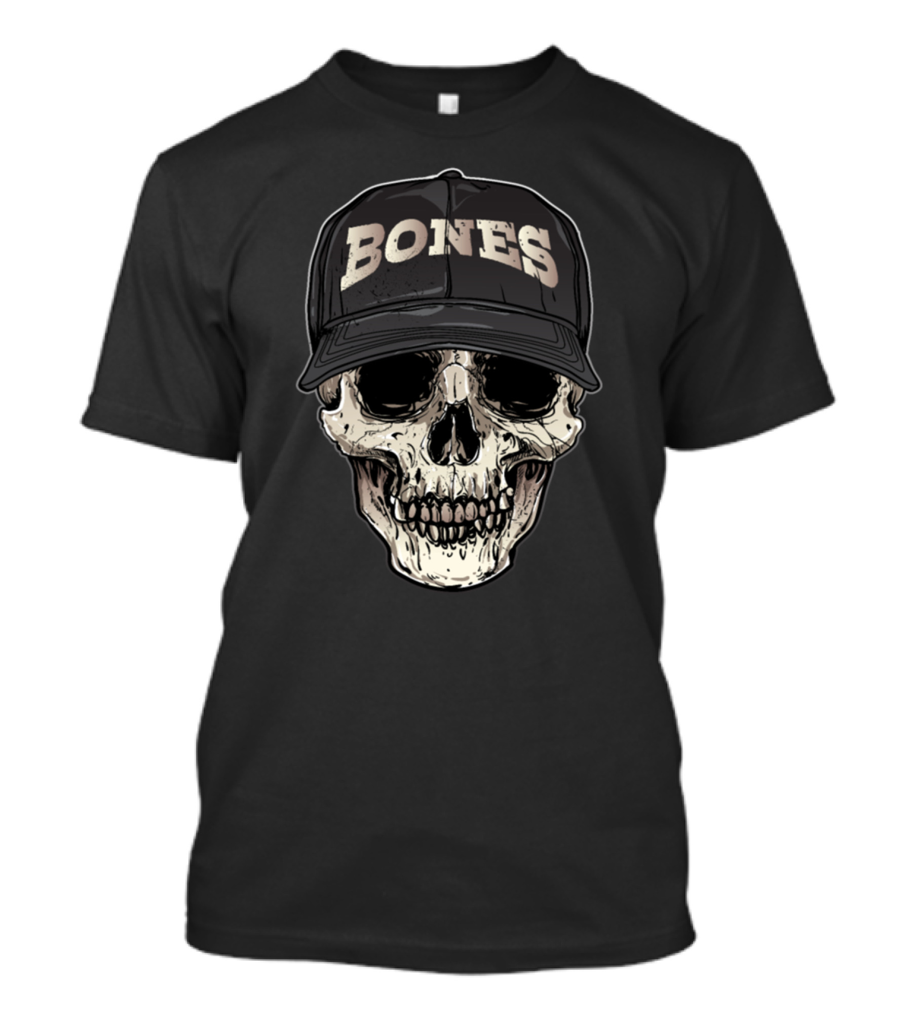 Bones Halloween Skeleton Costume Trick Skull Cap T-Shirt