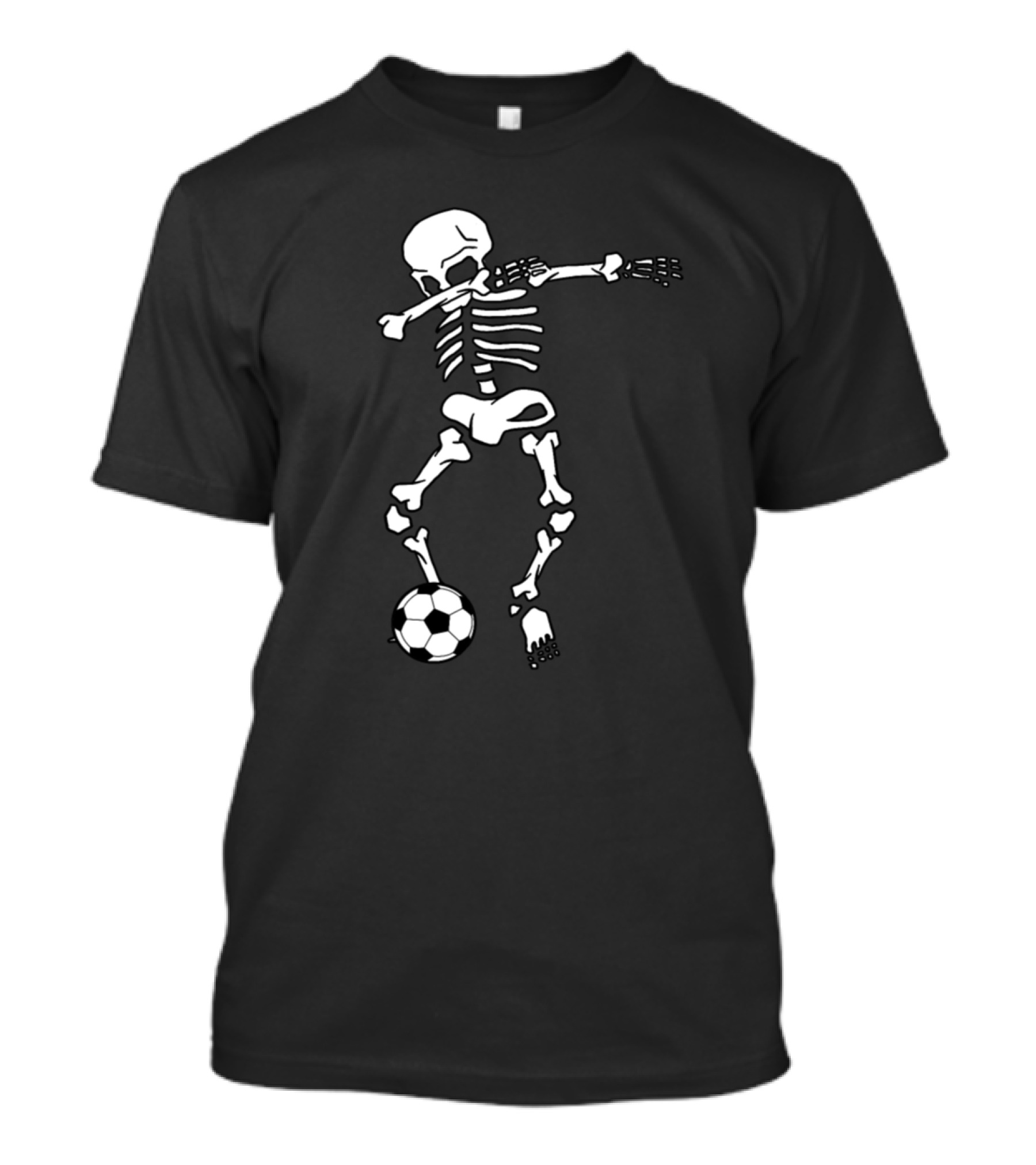 Skeleton Soccer Dab Halloween Lazy Dabbing Skeleton With Soccer Ball T-Shirt