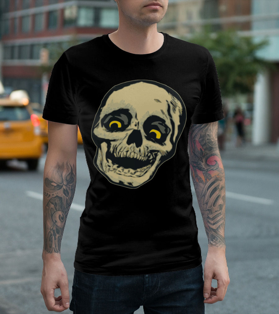Skull Skeleton Creepy Grinning Face T-Shirt
