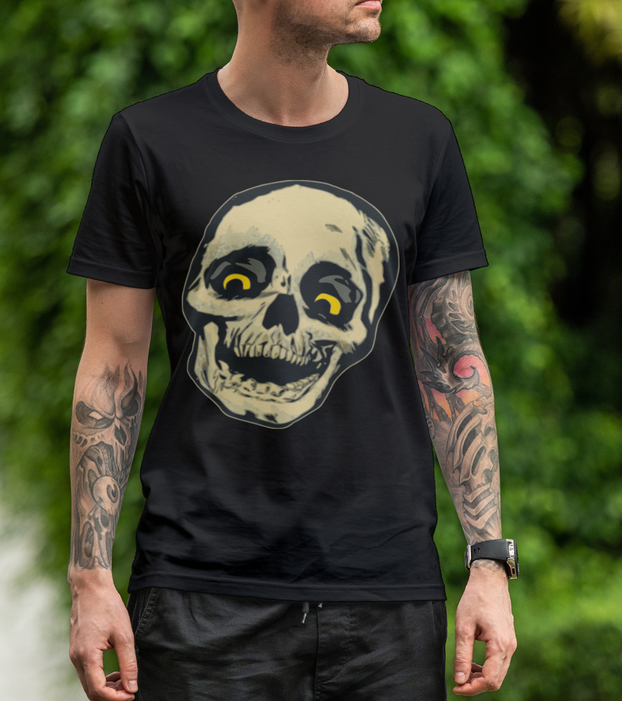 Skull Skeleton Creepy Grinning Face T-Shirt