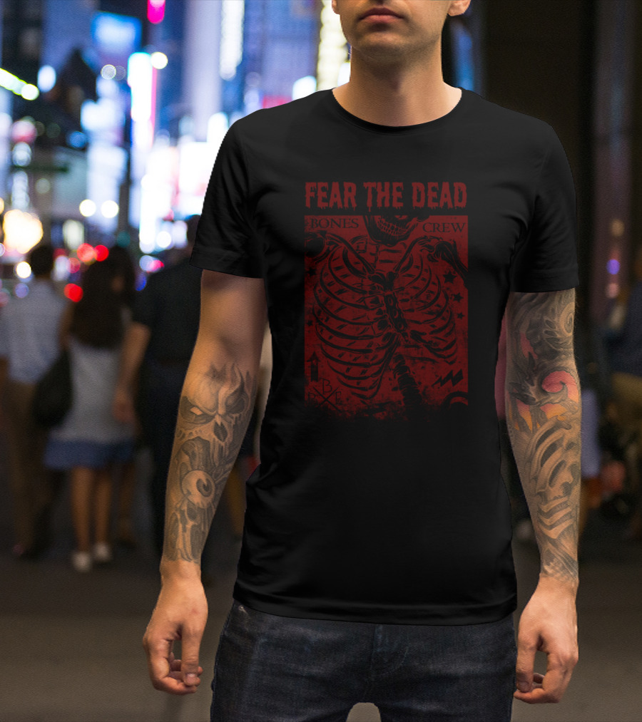 Fear The Dead Skeleton Bones Crew T-Shirt