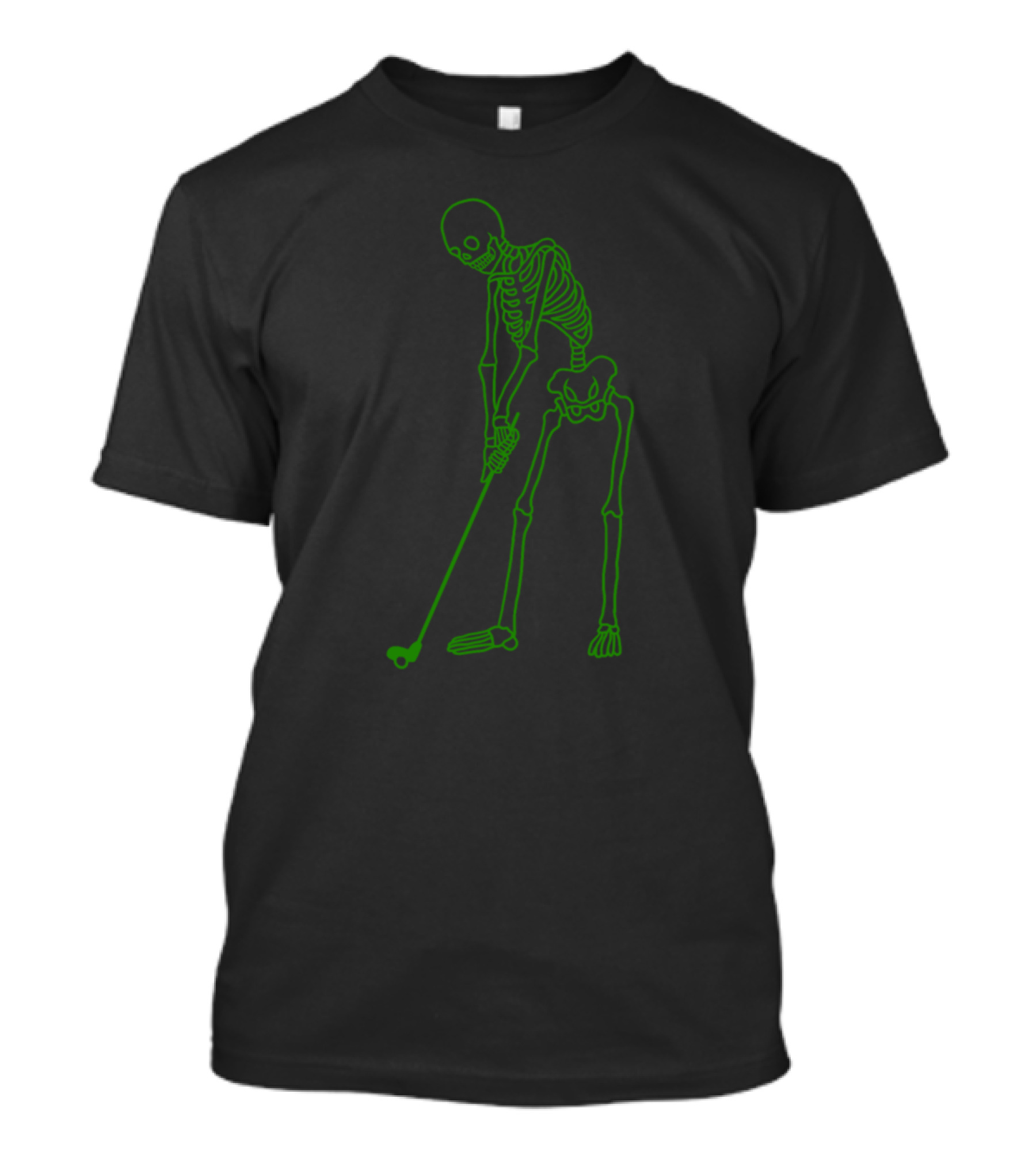 Golf Skeleton Halloween Spooky Swing T-Shirt