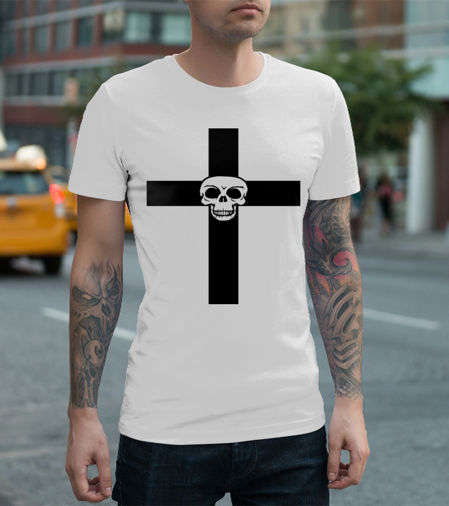Dead Skull Skeleton Cross Satanist Hell T-Shirt