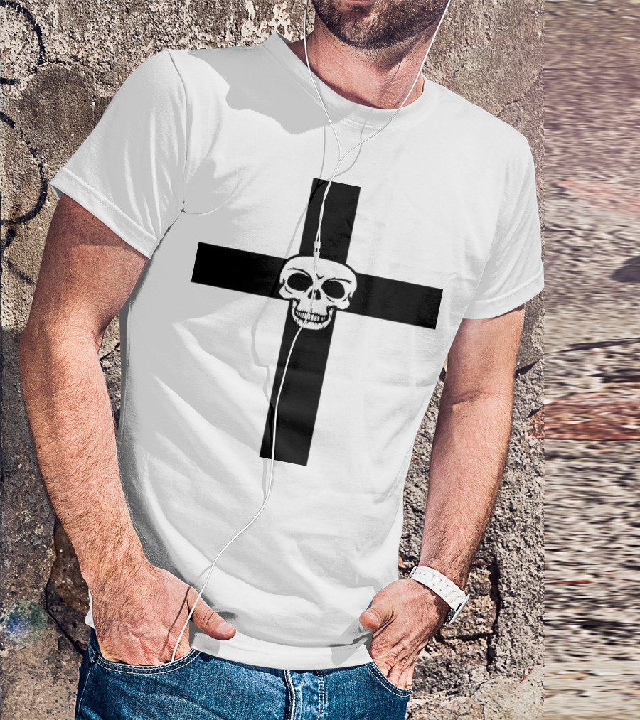 Dead Skull Skeleton Cross Satanist Hell T-Shirt