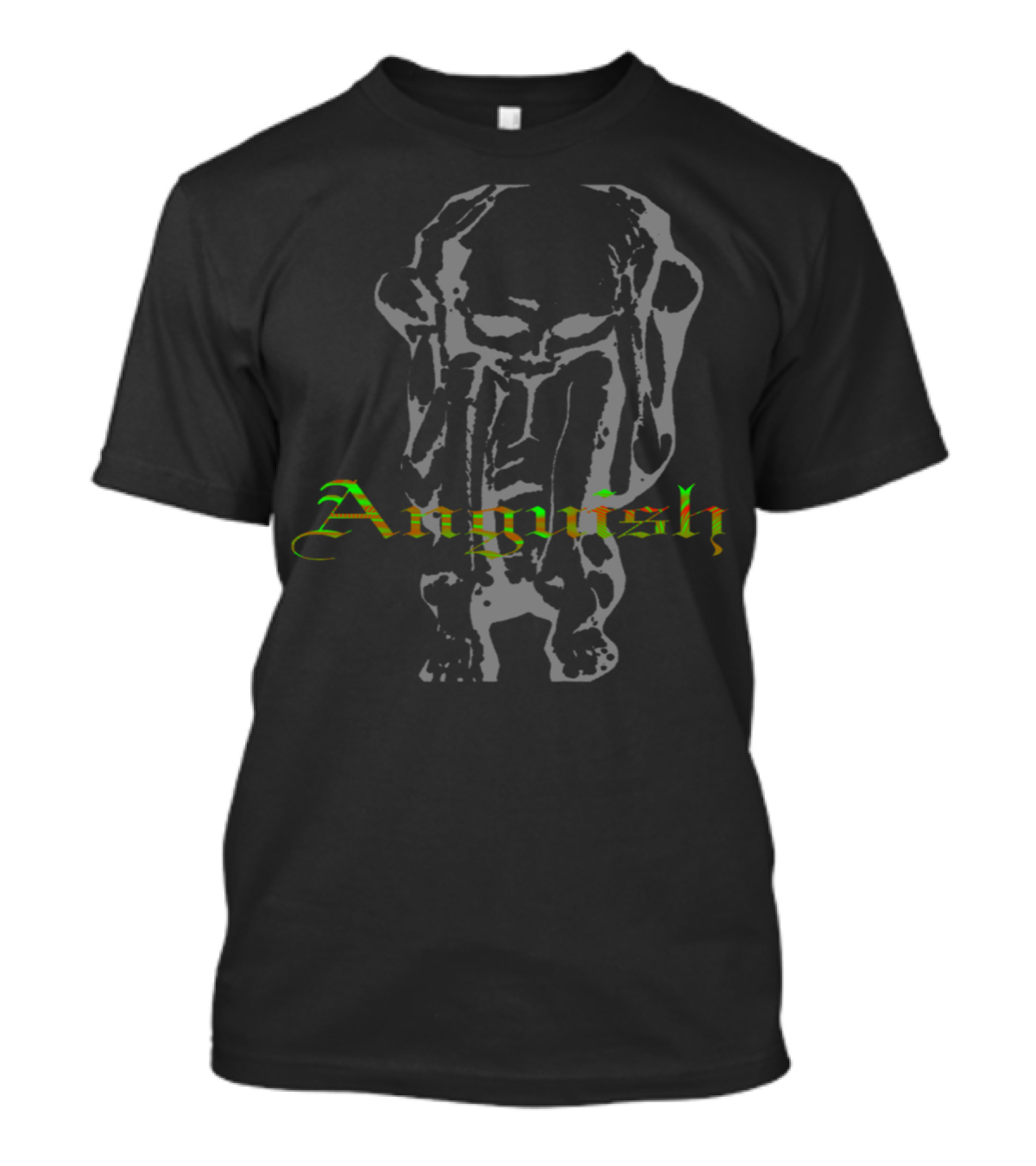 Anguish Gothic Style With Stylized Figure T-Shirt