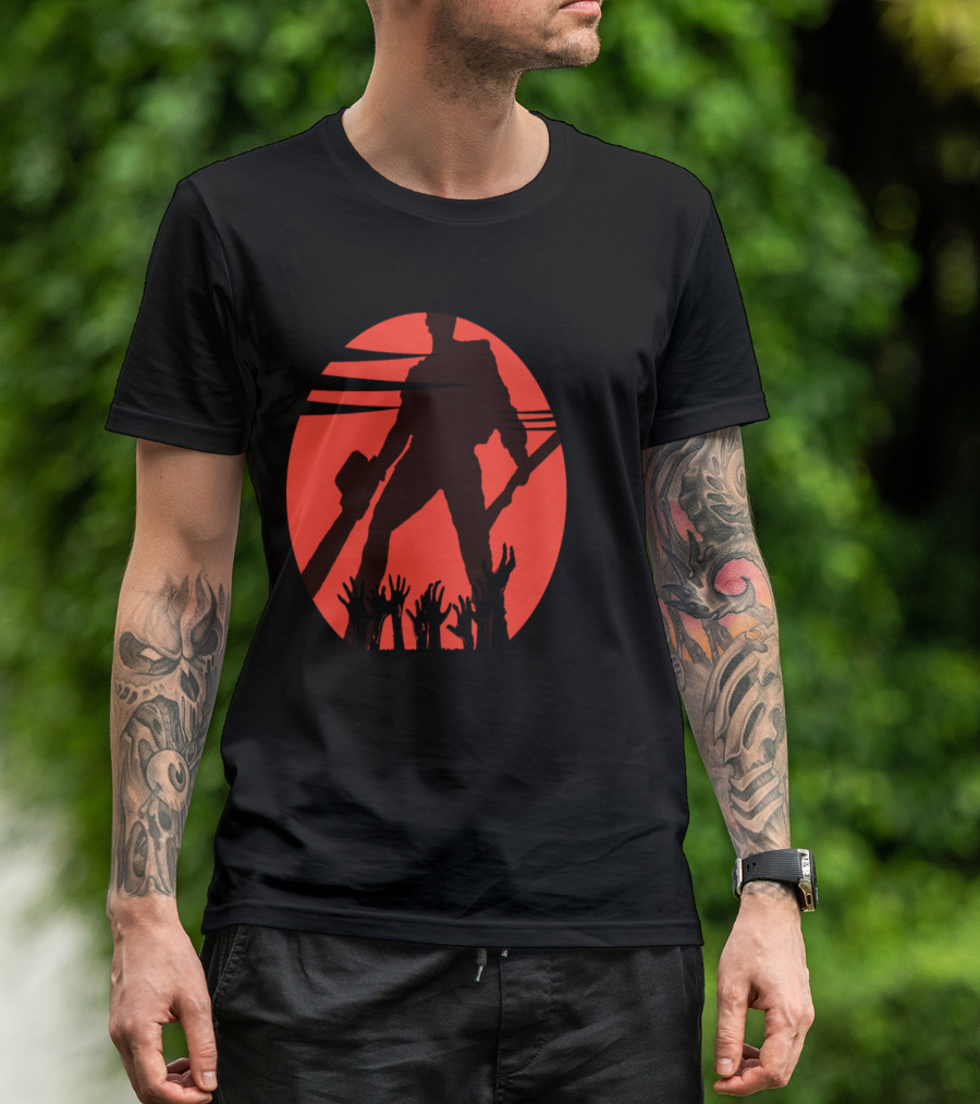 AshEvents Chainsaw Hero Rising Red Moon Undead Hands T-Shirt