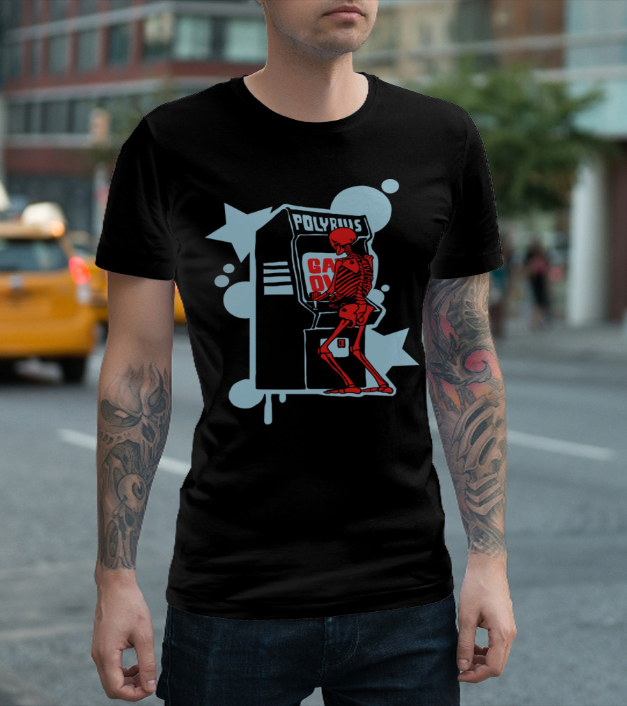 Hi Score Game Over Polybius Skeleton T-Shirt