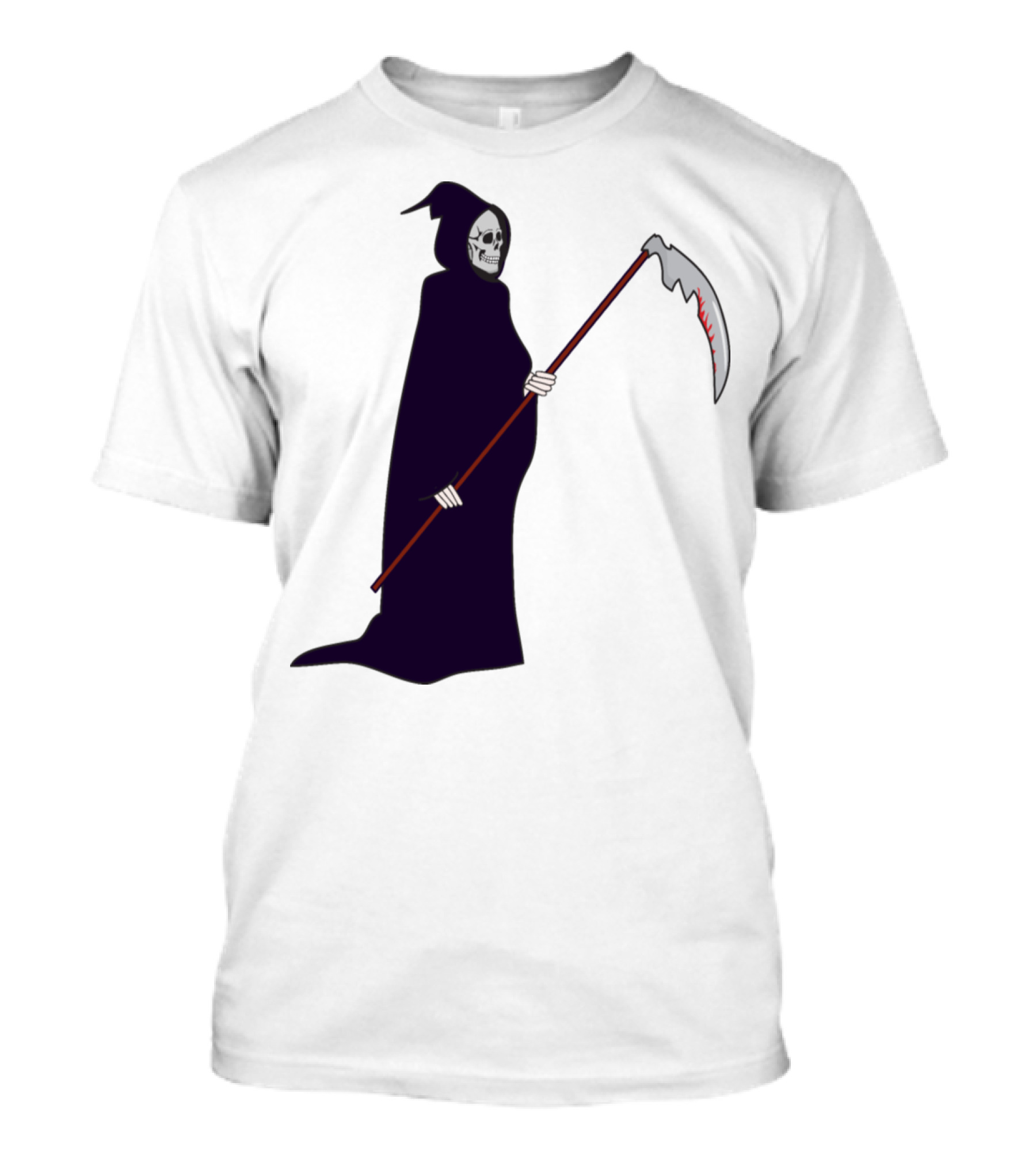 Reaper Halloween Monster Zombie Horror Skeleton Scythe T-Shirt