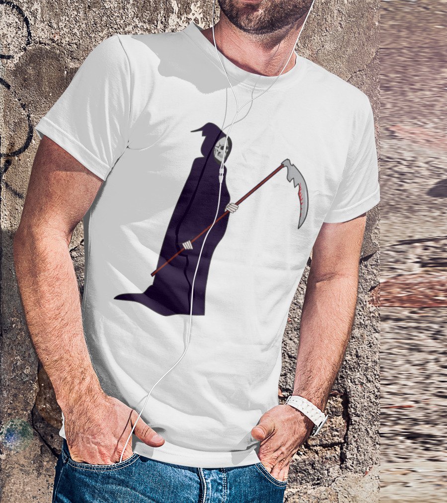 Reaper Halloween Monster Zombie Horror Skeleton Scythe T-Shirt