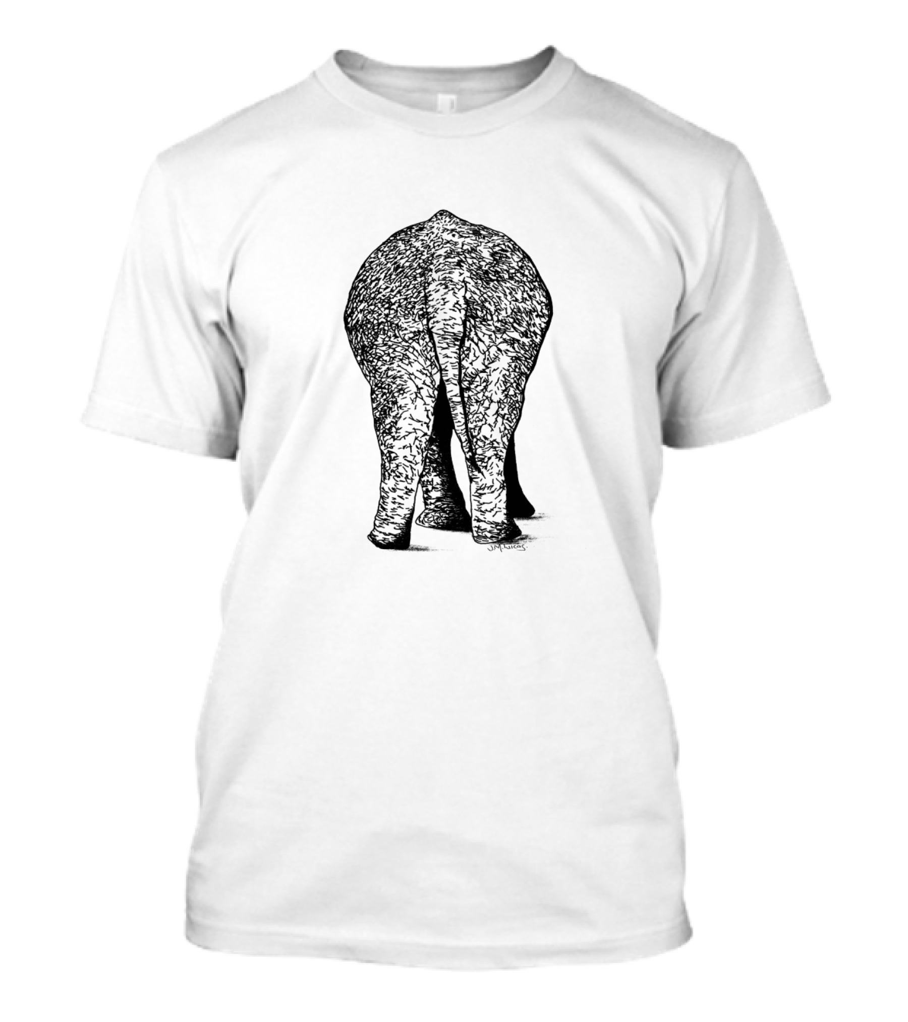 Southern Perspective Of North Facing Elephant Rear View T-Shirt