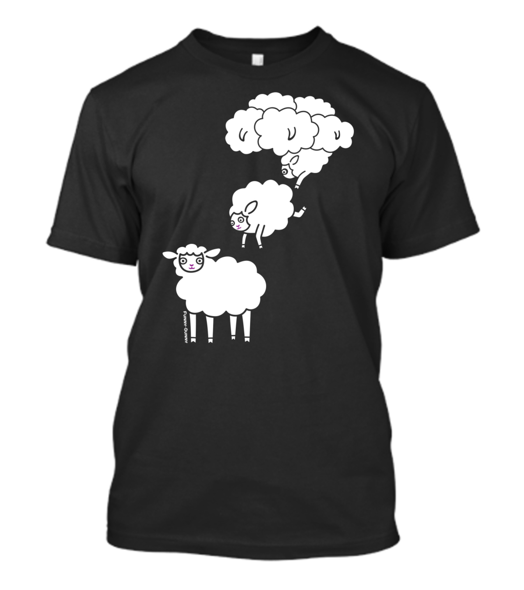 Day Dreaming Sheep With Cloud Transformation By Furry Feline Creatives T-Shirt