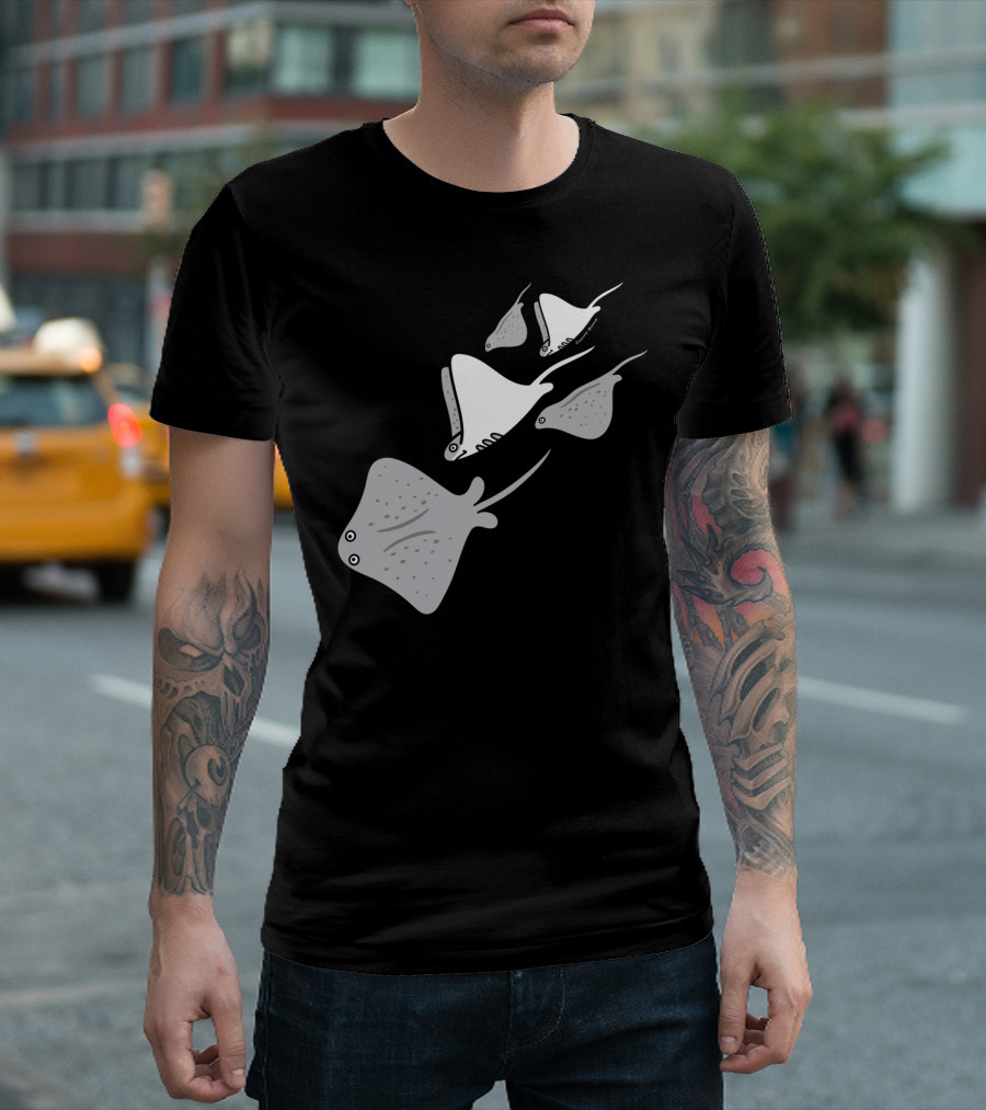 Fly Or Swim Stingray Transformation Journey Emulating Flight In Formation T-Shirt