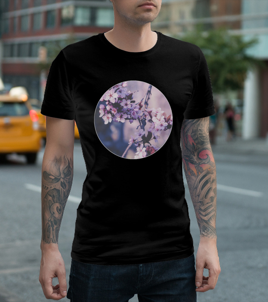 Cherry Blossom Flower Circle T-Shirt