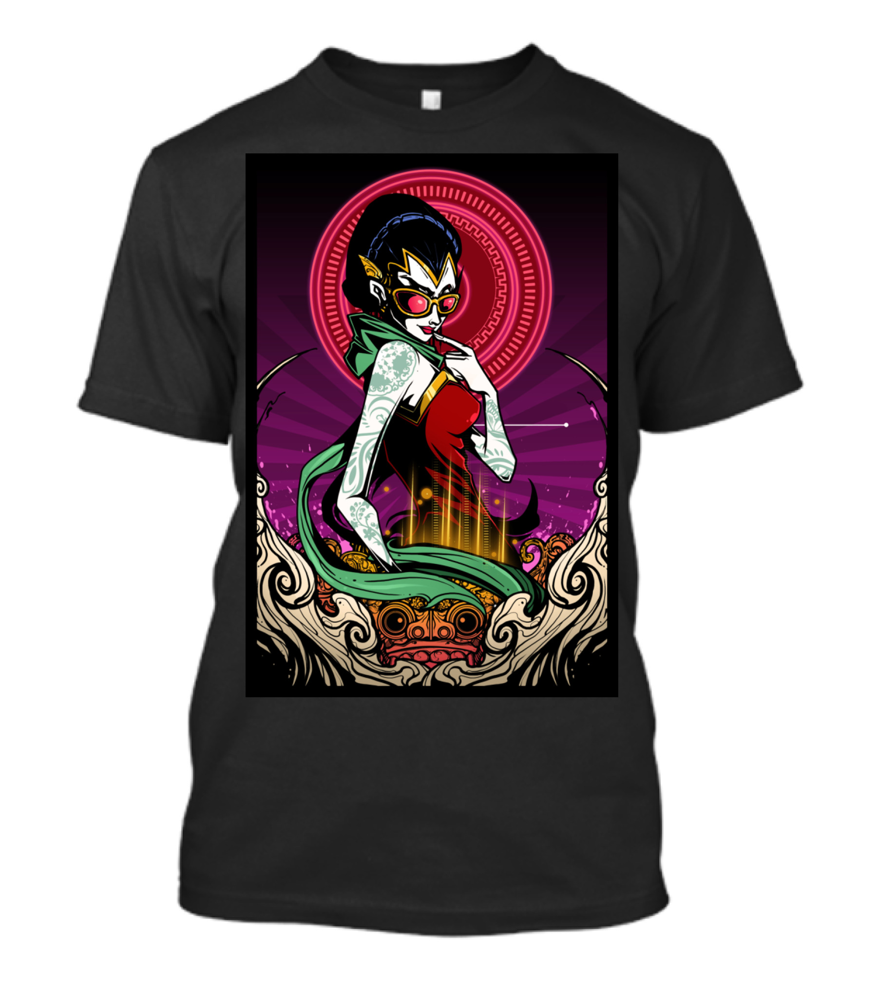 Java Dancer Retro Futuristic Rockabilly Tattoo Vibe T-Shirt