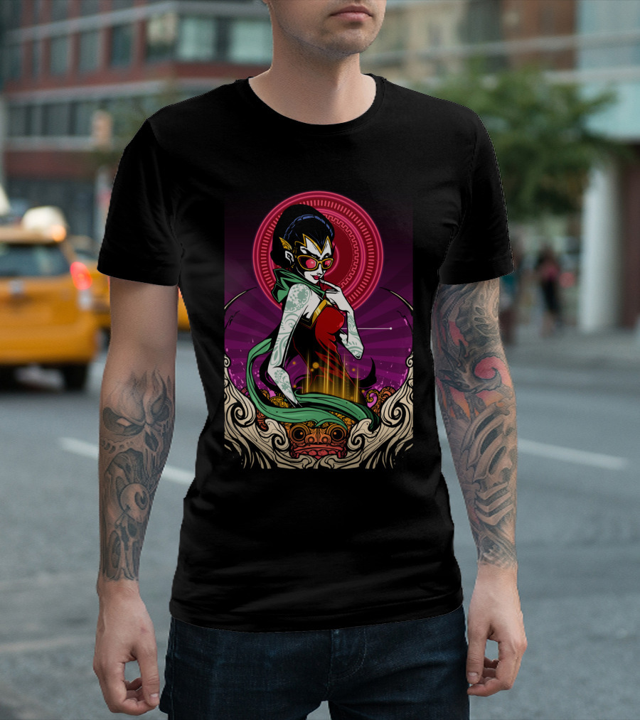 Java Dancer Retro Futuristic Rockabilly Tattoo Vibe T-Shirt