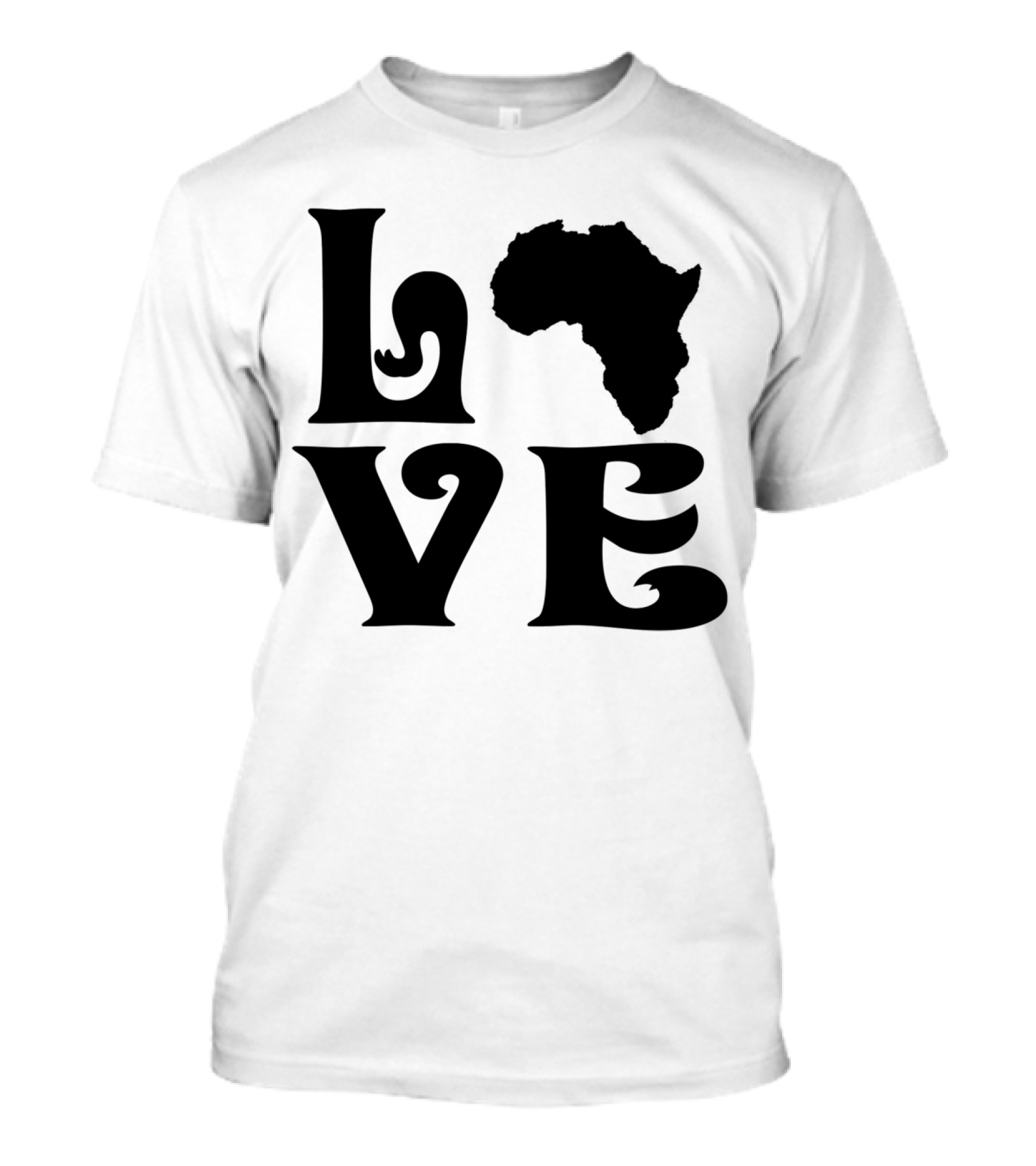 LOVE Africa Map Silhouette Icon Representation T-Shirt