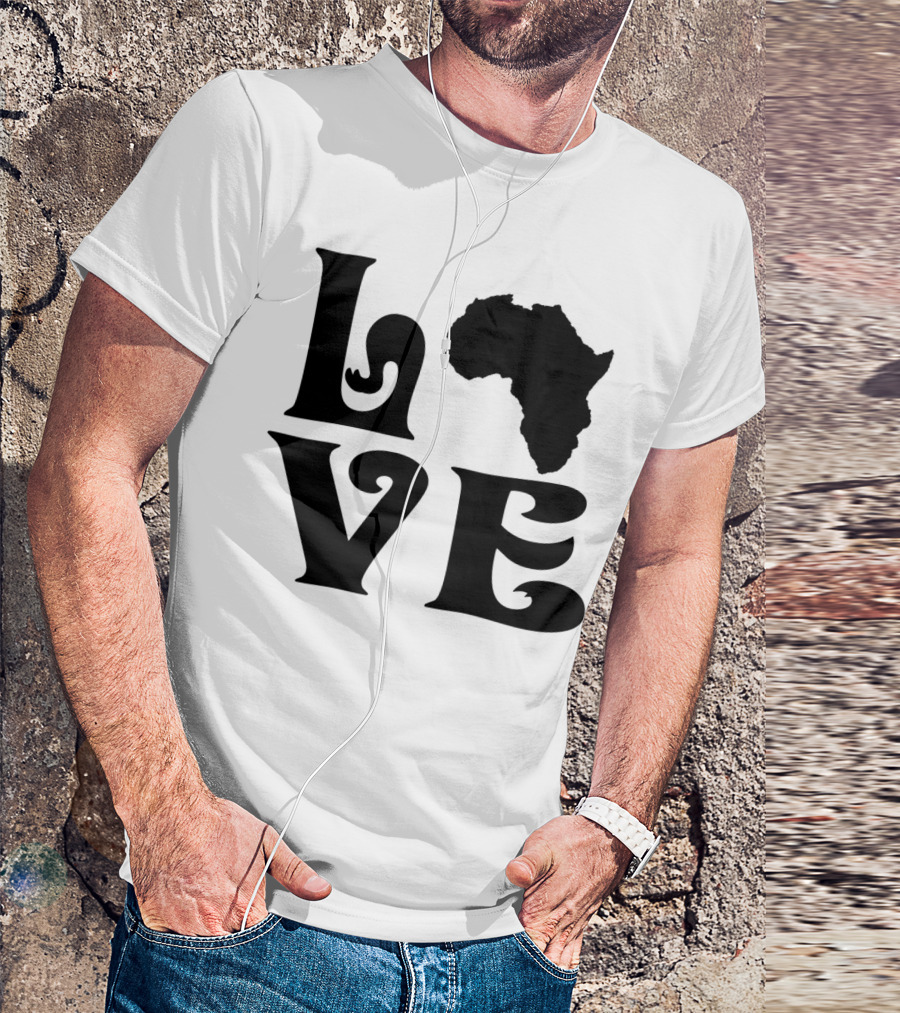 LOVE Africa Map Silhouette Icon Representation T-Shirt