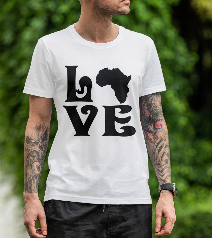 LOVE Africa Map Silhouette Icon Representation T-Shirt