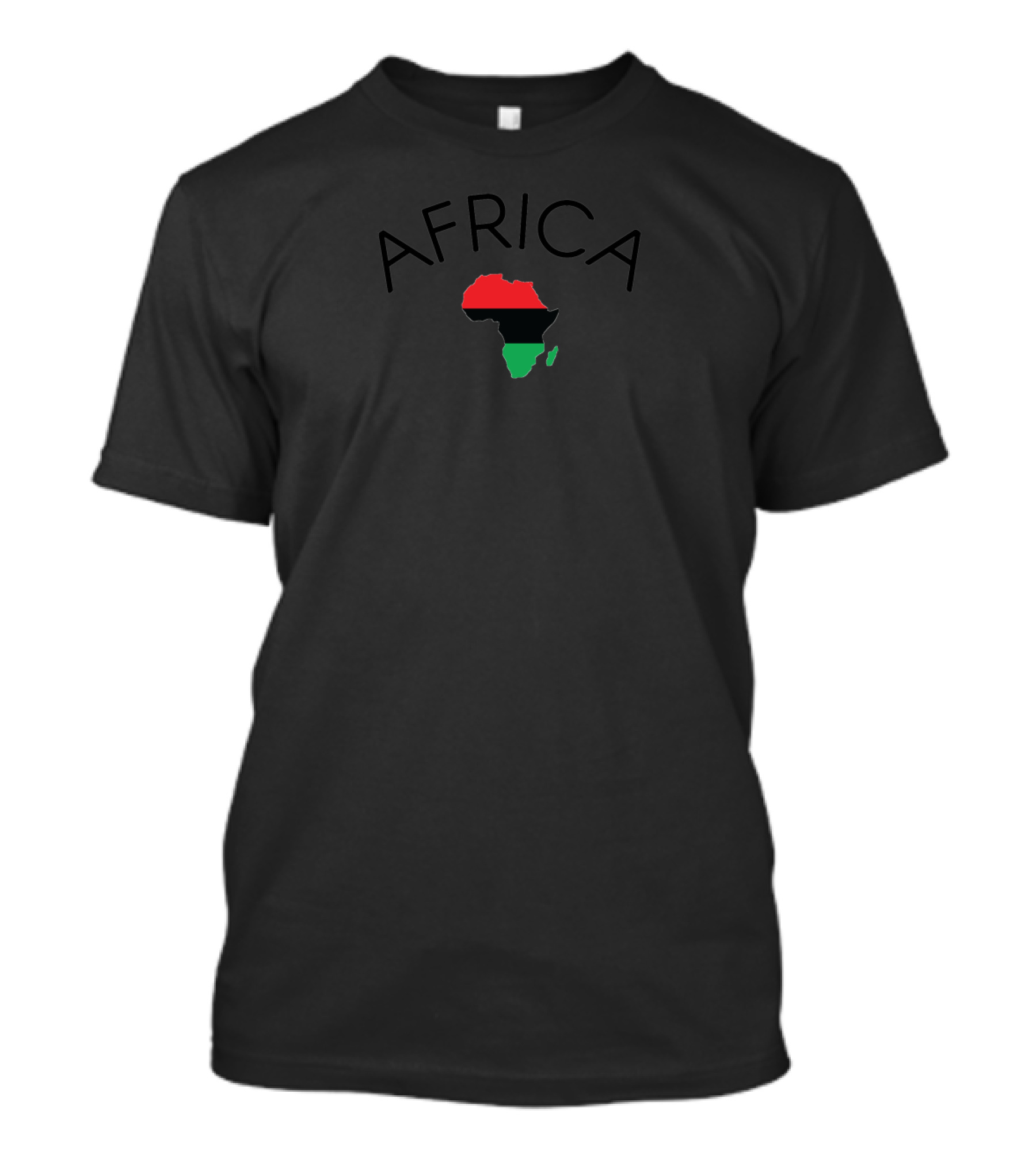 Africa Pan-African Colors Map RBG Edition T-Shirt