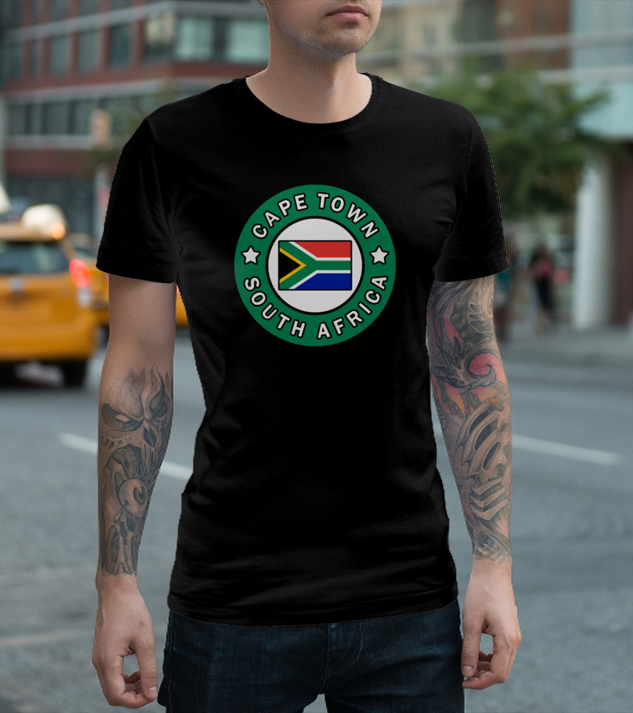 Cape Town South Africa Flag Circle T-Shirt