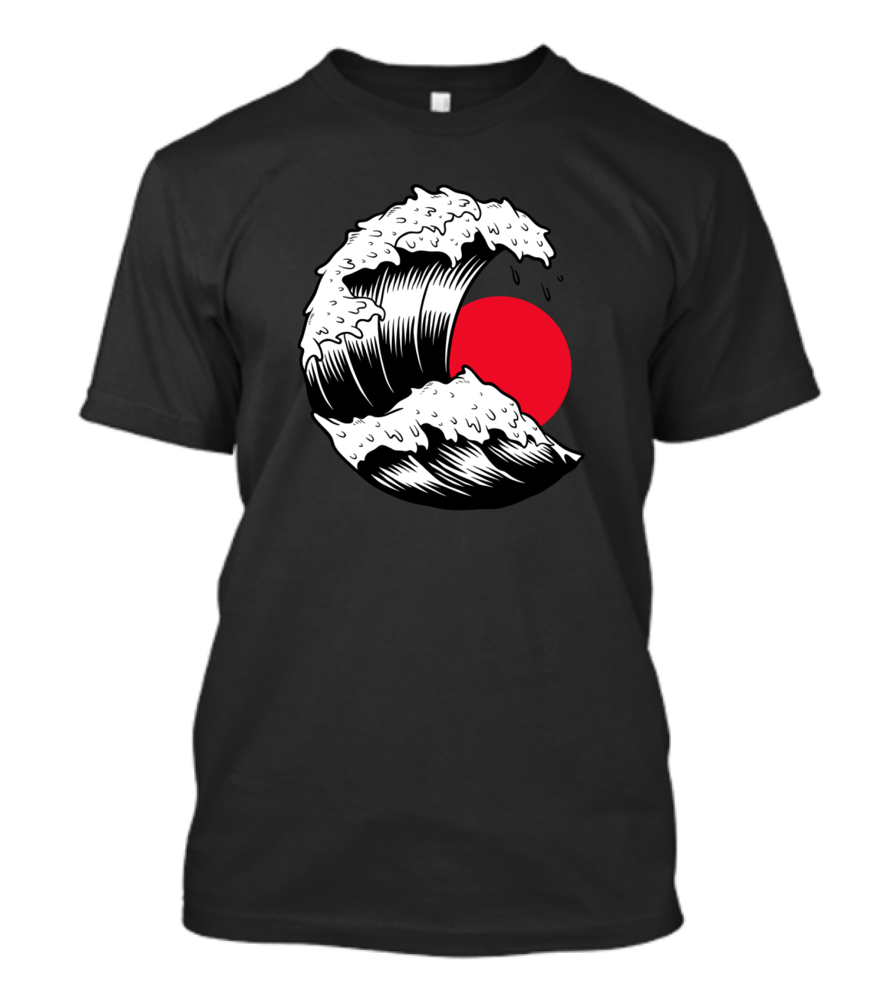 Great Wave With Rising Sun Japan T-Shirt