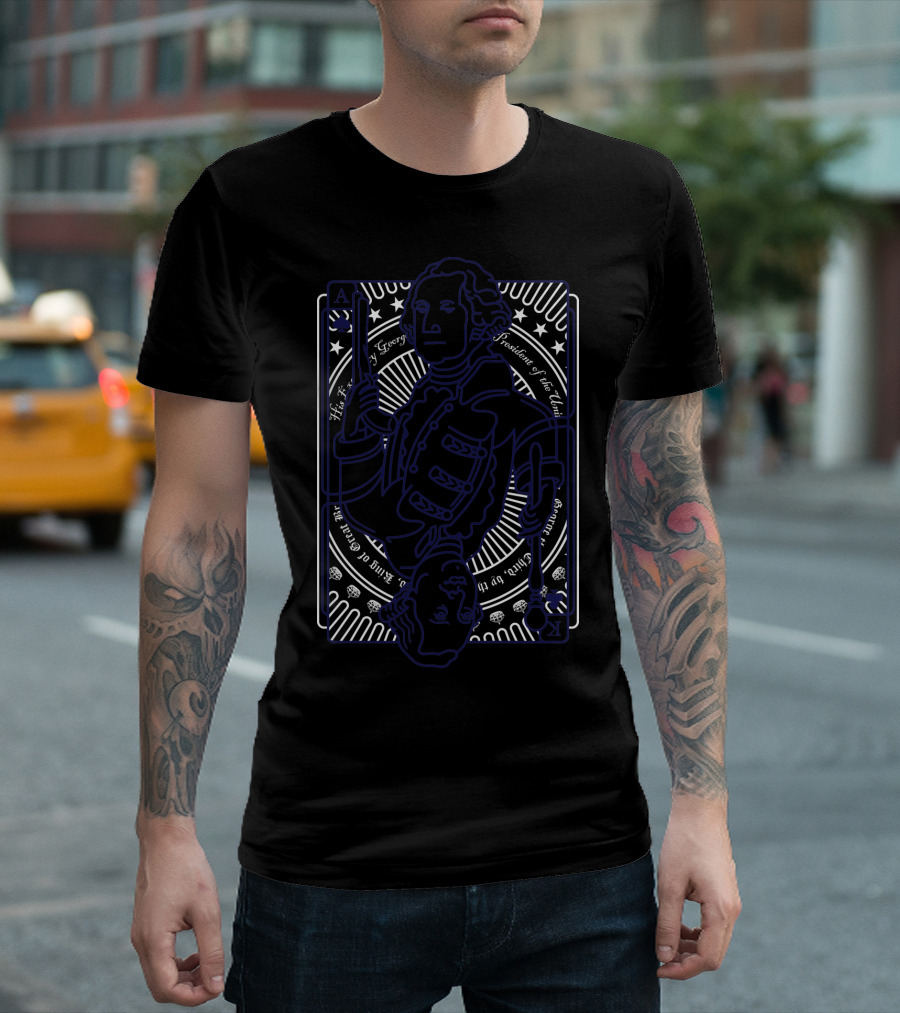 George Vs George Playing Card Design With Revolutionary War Themes T-Shirt
