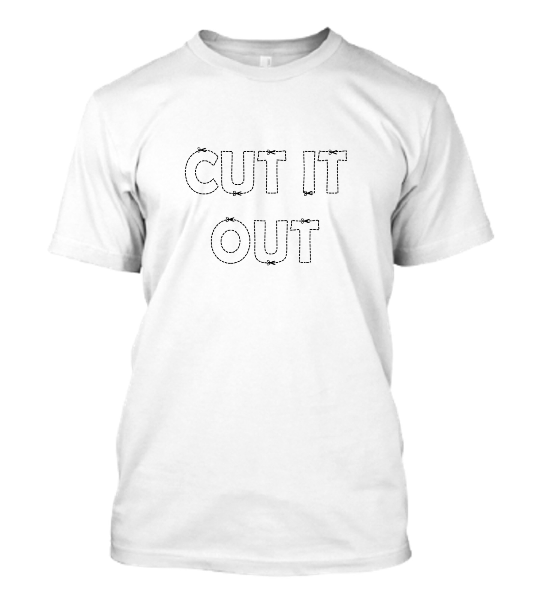 CUT IT OUT Dotted Line Scissors T-Shirt
