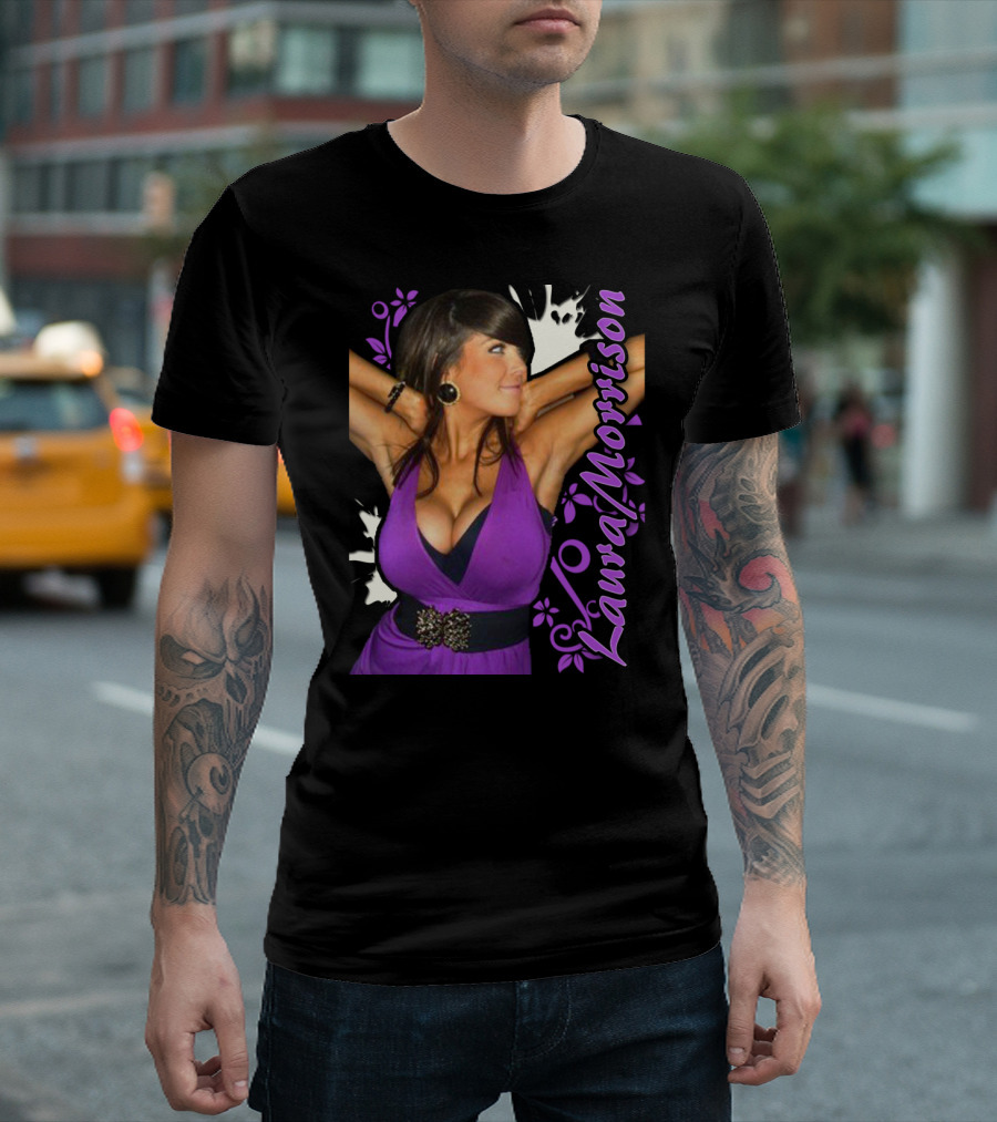 Laura Morrison Purple Floral Fashion T-Shirt
