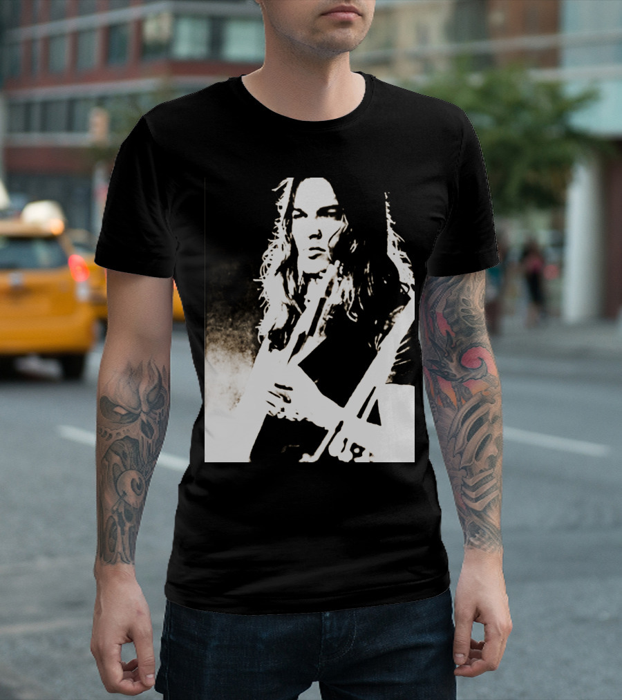 David Pink Retro Guitarist T-Shirt