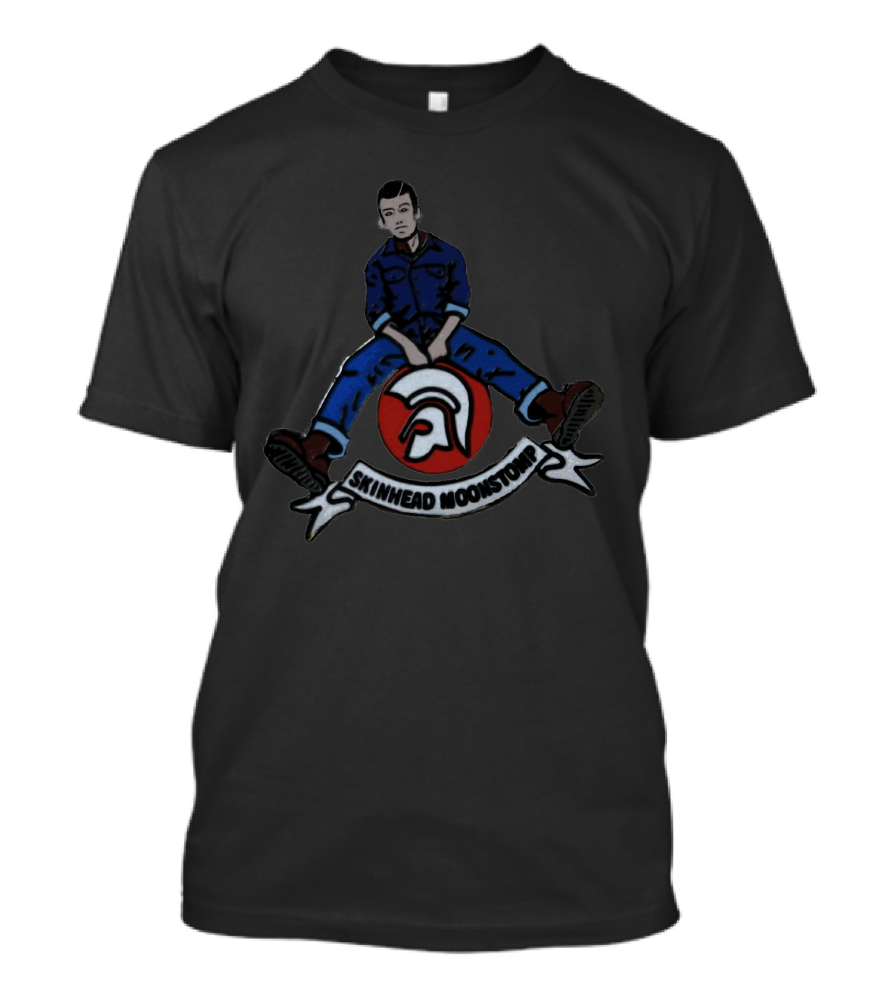 Skinhead Moonstomp Skinhead Boy With Boots Graphic 1969 Reggae Treasure Isle Records T-Shirt