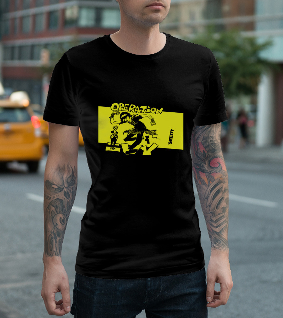 Operation Ivy Seedy Punk Graphic Yellow Rectangle Street T-Shirt