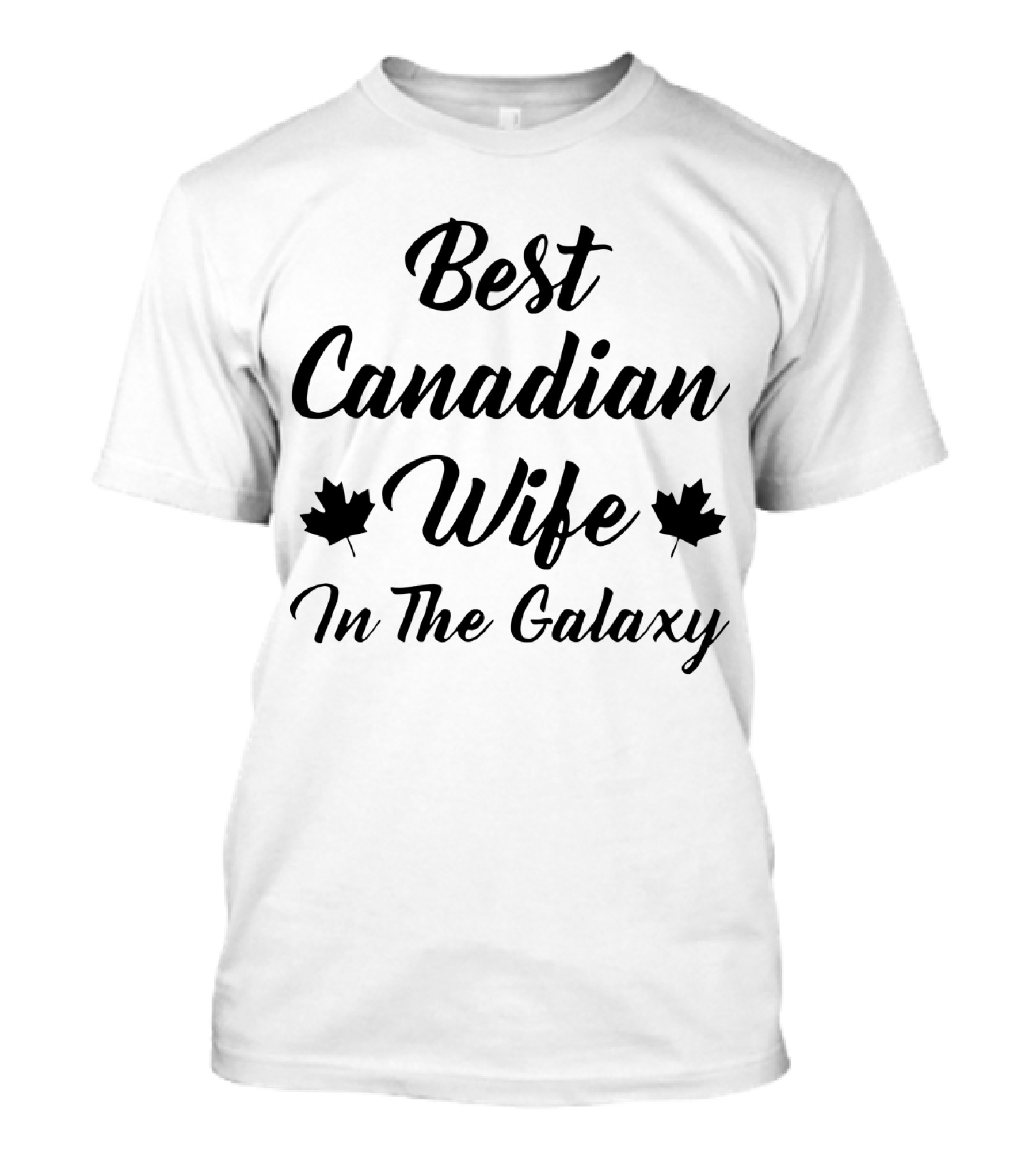 Best Canadian Wife In The Galaxy With Maple Leaf Icons T-Shirt