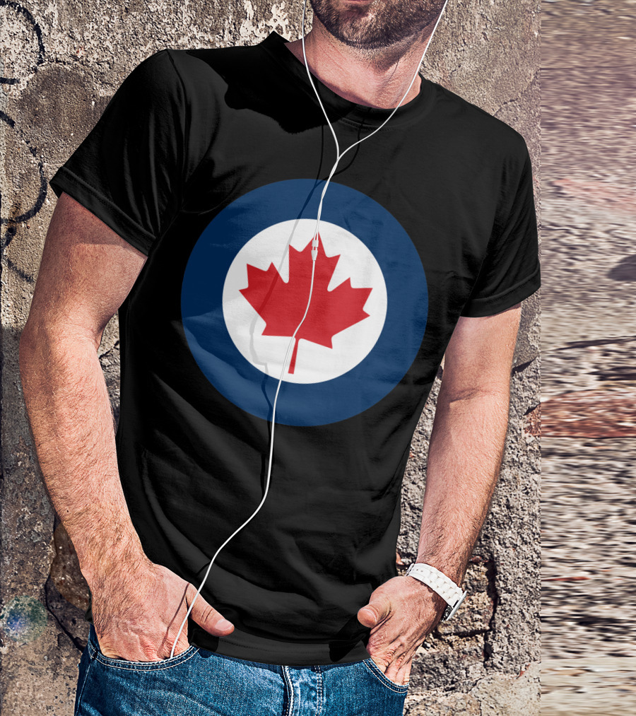 Canada Red Maple Leaf Circle Emblem T-Shirt