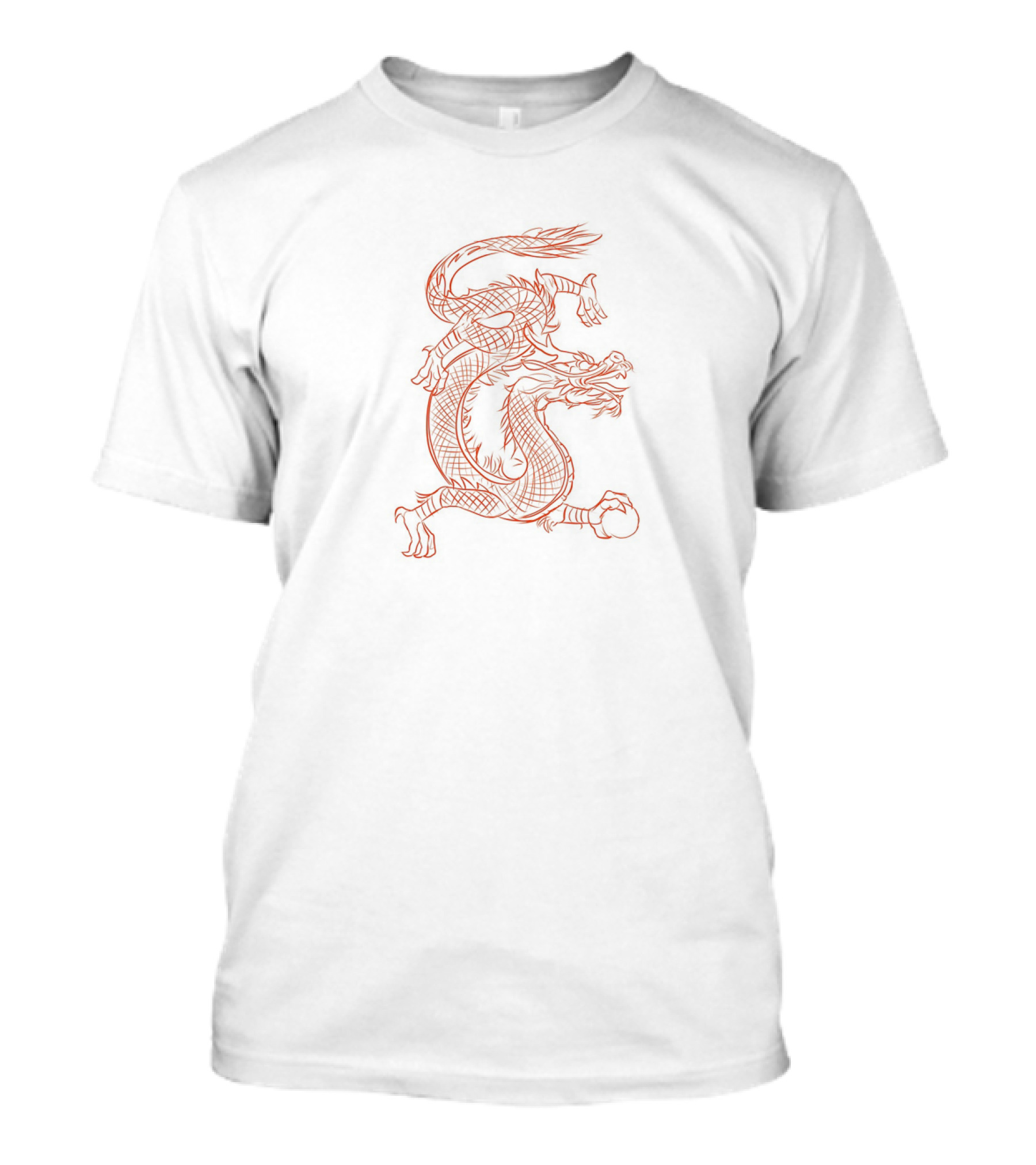 Red Chinese Dragon Emblem T-Shirt
